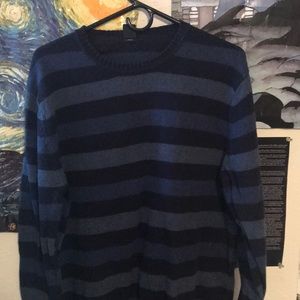 L GAP sweater, light and dark blue stripes